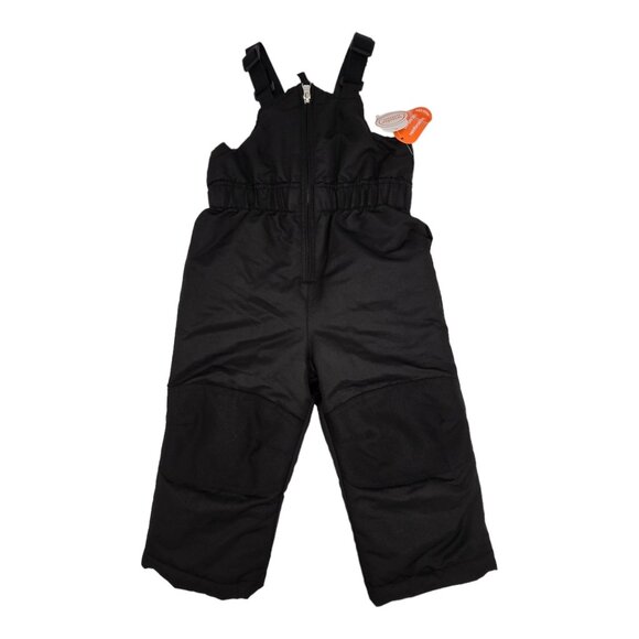 Wonder Nation Toddler Snow Bibs 2T Black Reinforced Knees Durable Fabric NWT - Picture 1 of 5